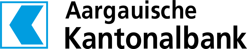 Logo der Aargauischen Kantonalbank mit blauem Symbol links und Schriftzug rechts